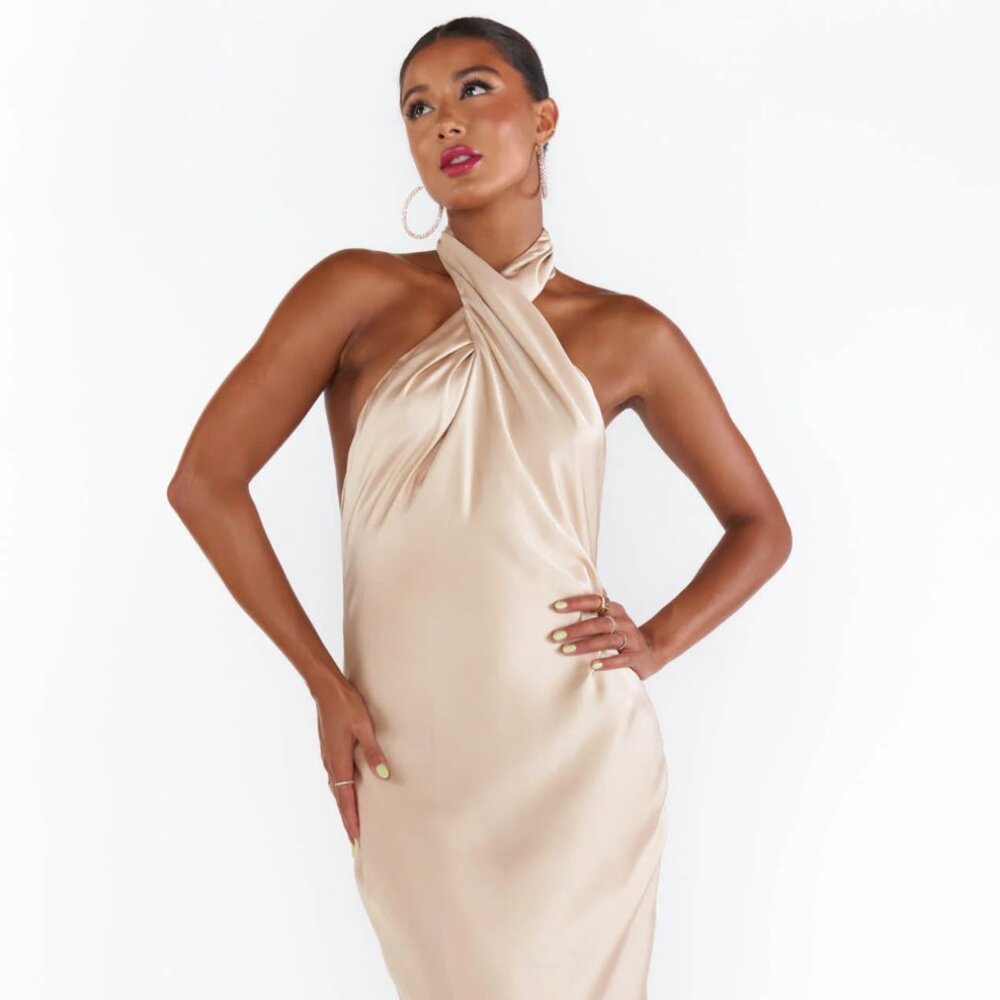Show Me Your MuMu - Jasmine Halter Maxi Dress - Size: Medium
